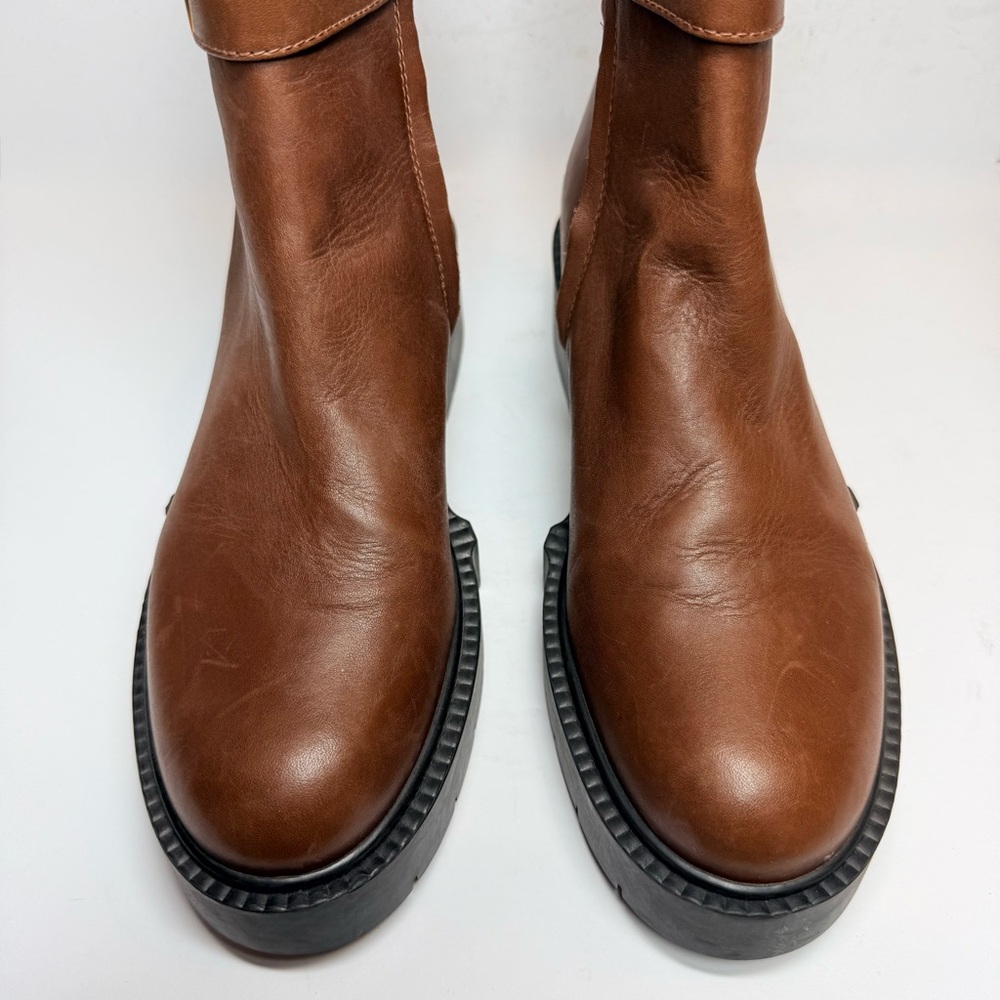 Coach Brown Leather Ankle Boots Women’s Size 9 - Picture 3 of 10